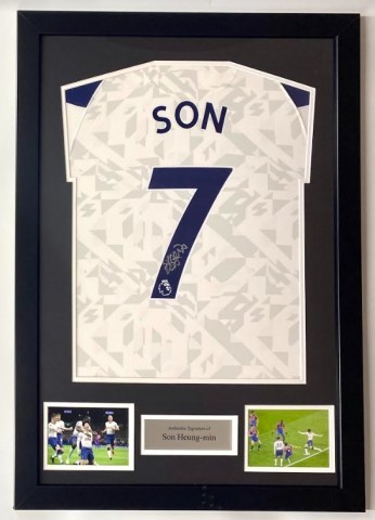 Son Heung-min's Tottenham Hotspur Signed and Framed Shirt