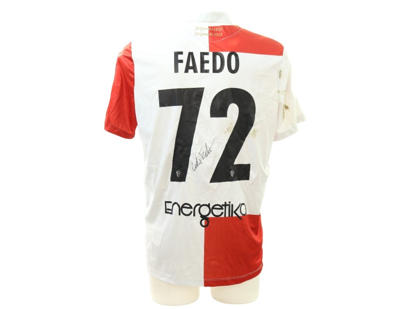 Faedo's Signed Unwashed Shirt, Padova vs Pro Vercelli 2025 - Special 115th Anniversary