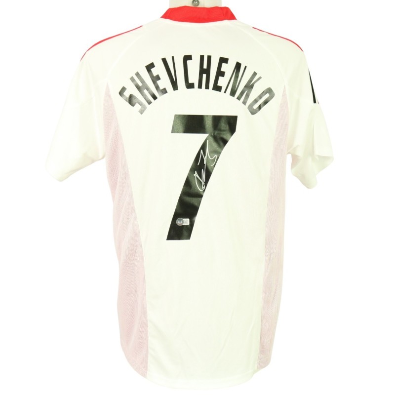 Shevchenko Official Milan Signed Shirt, UCL Final Manchester 2003