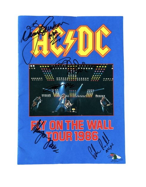 AC/DC Signed Fly on the Wall 1986 Tour Programme