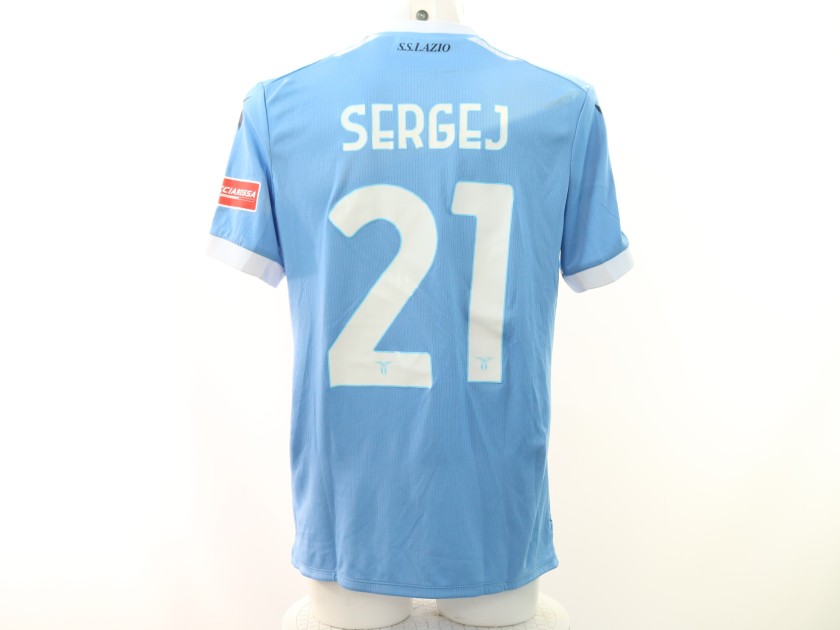 Milinkovic's Lazio Match-Issued Shirt, 2021/22