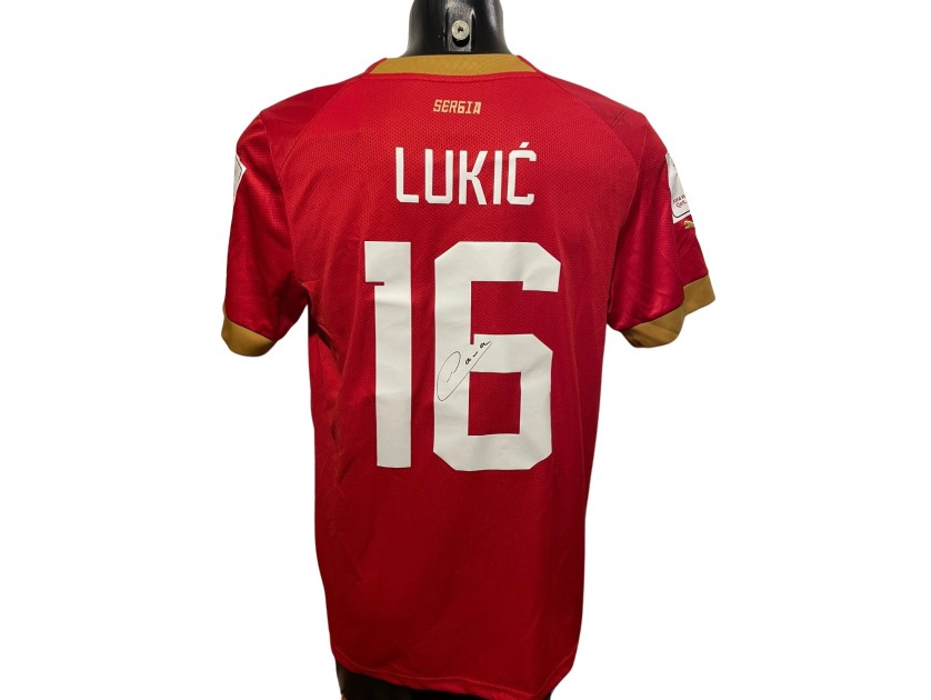 Lukic's Serbia Signed Replica Shirt, World Cup 2022