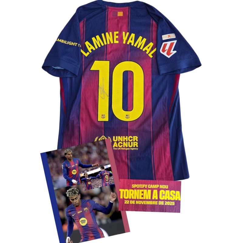Yamal's Signed Match-Issued Shirt, Barcelona vs Athletic Bilbao 2025 - Special Patch