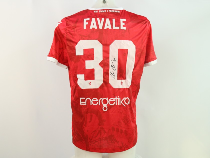 Favale's Signed Unwashed Shirt, Albinoleffe vs Padova 2024