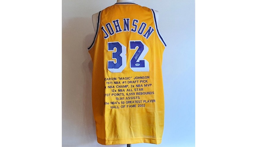 Magic Johnson LA Lakers Signed Shirt