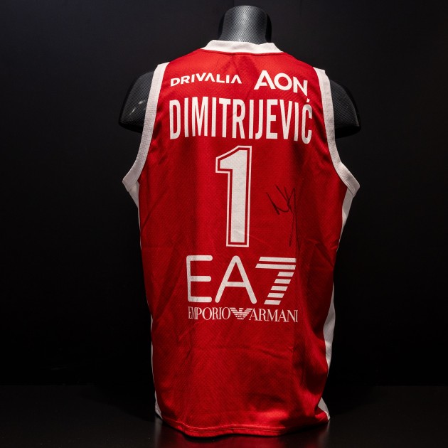 Nenad Dimitrijevic's Olimpia Milano Signed Official Match-Worn Jersey - Limited Edition