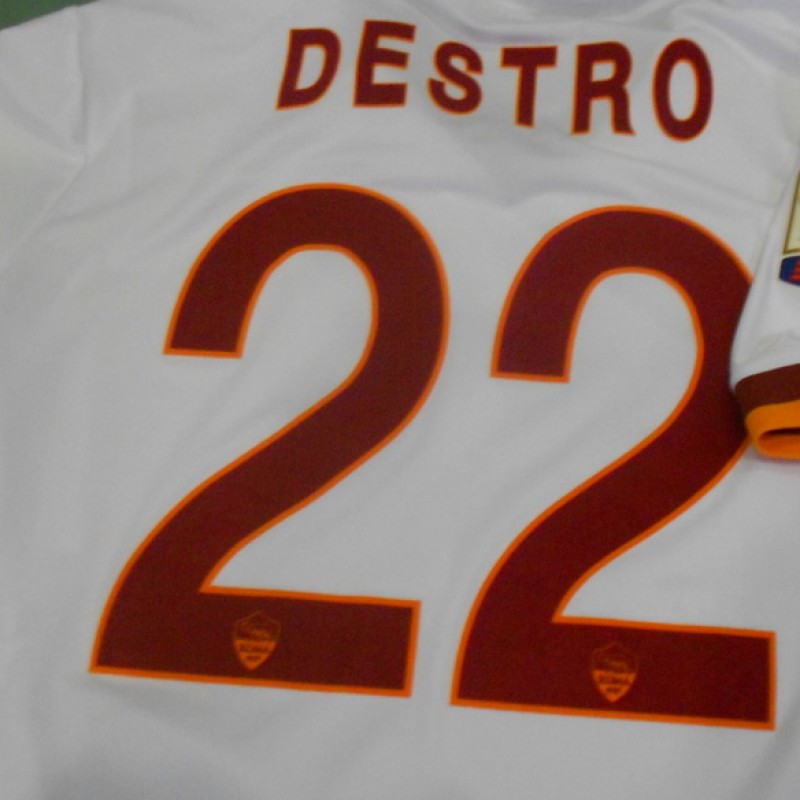Mattia Destro Roma shirt worn, Milan-Roma 2014/2015