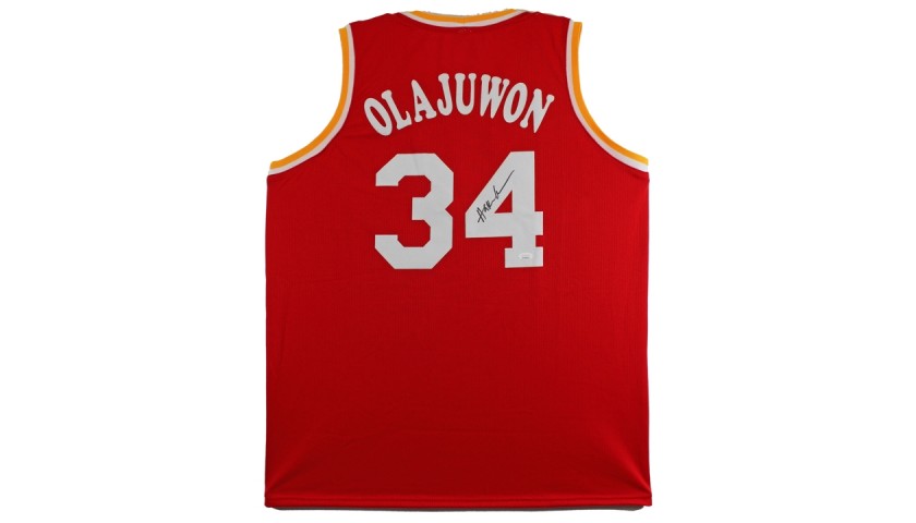 Hakeem olajuwon best sale signed jersey