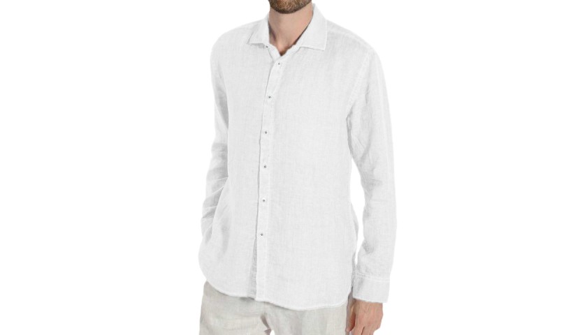 WHITE Men's Shirt by 120% Lino