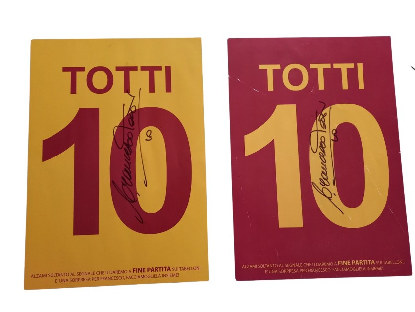 Totti Last Match Signed Commemorative Cards, 2016/17