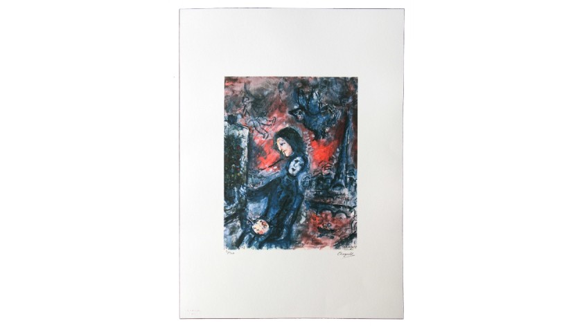 "Donne che pitturano" - Stampa Litografica Offset di Marc Chagall