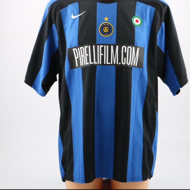 Figo Inter match issued/worn shirt, Serie A 2005/2006