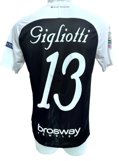Gigliotti's Ascoli Match-Worn Shirt, 2017/18