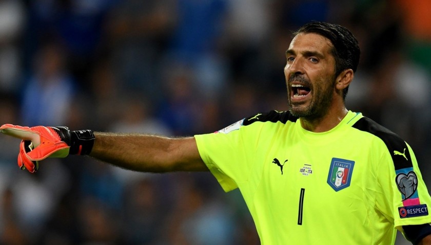 Buffon's Match-Issue/Worn Shirt Israel-Italy 2016