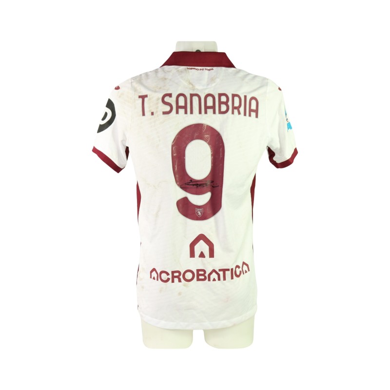 Sanabria's Signed Unwashed Shirt, Roma vs Torino 2024