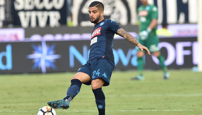 Insigne's Issued/Worn Napoli Shirt, Autographed 2017/18
