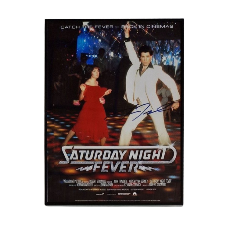 John Travolta Signed and Framed 'Saturday Night Fever' Movie Poster 