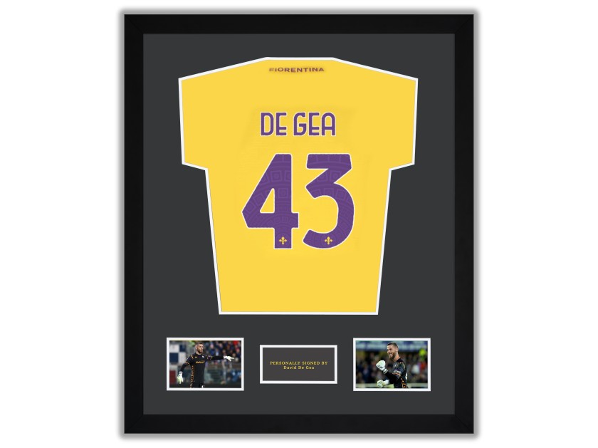 Maglia ACF Fiorentina 2025/26 di De Gea - Autografata con dedica personalizzata e incorniciata