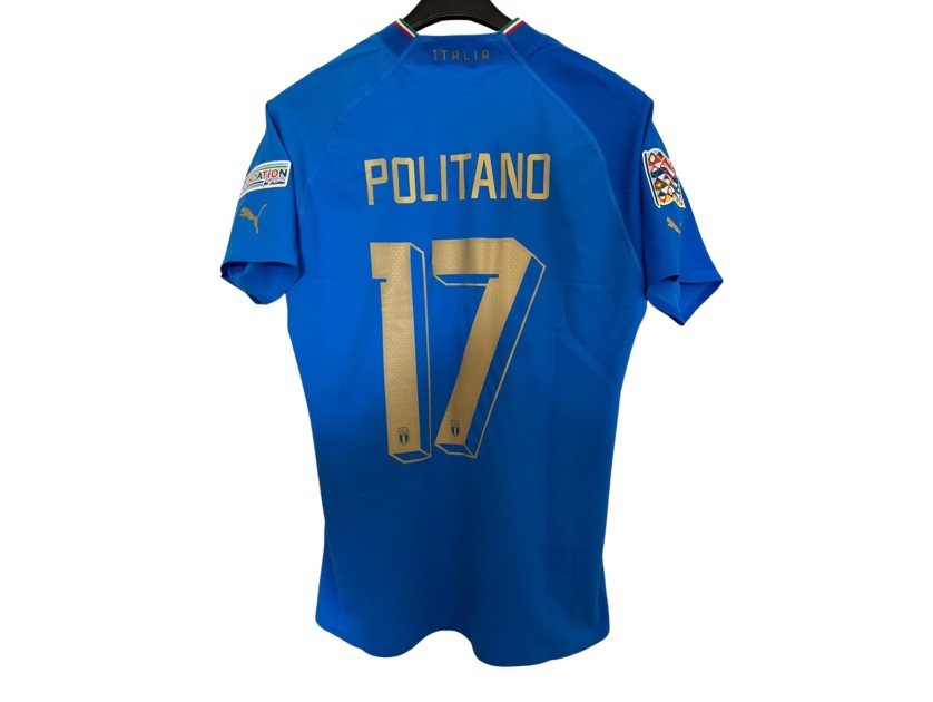 Maglia Gara Politano Italia vs Germania, Nations League 2022