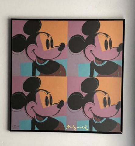 Andy Warhol "Mickey Mouse" Signed Limited Edition with CMOA Stamp