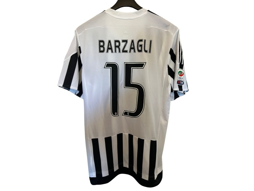 Barzagli's Juventus Match-Issued Shirt, Serie A 2015/16