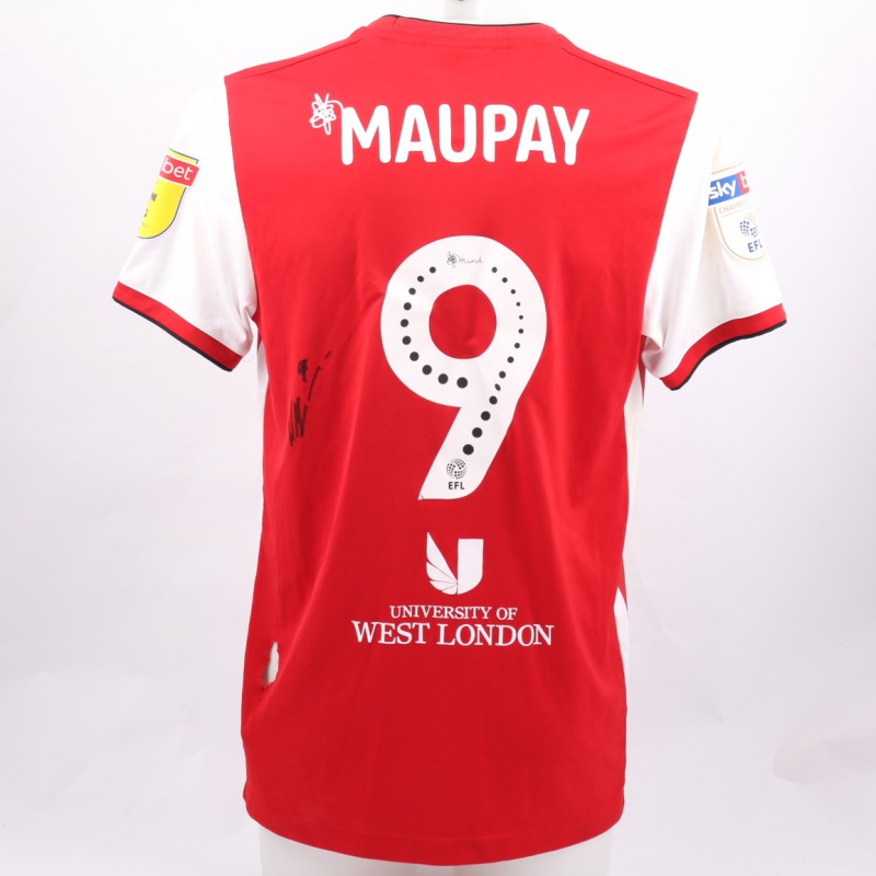 Maupay's Brentford Worn and Signed Poppy Shirt