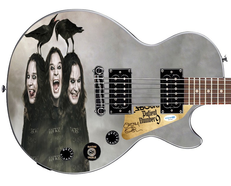 Ozzy Osbourne Signed Custom Epiphone "Three Faced" Graphics Guitar
