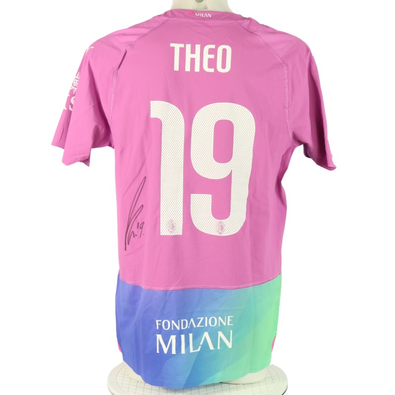Theo Hernandez Official Milan Signed Shird, 2023/24 