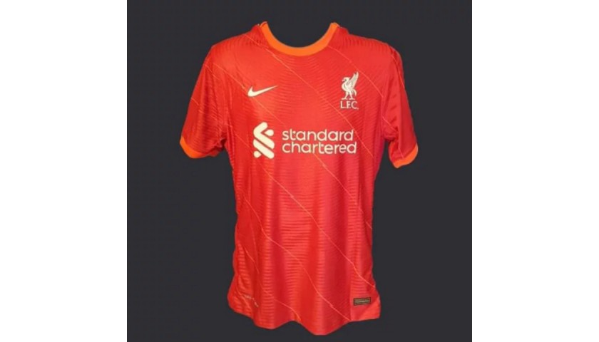 Luis Diaz Official UEFA Champions League Back Signed Liverpool 2021-22 Home  Shirt