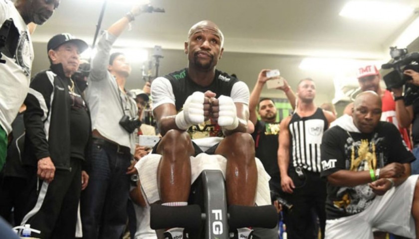 Mayweather's Training Hand Wrap from 2015 Fight Against Paquiao