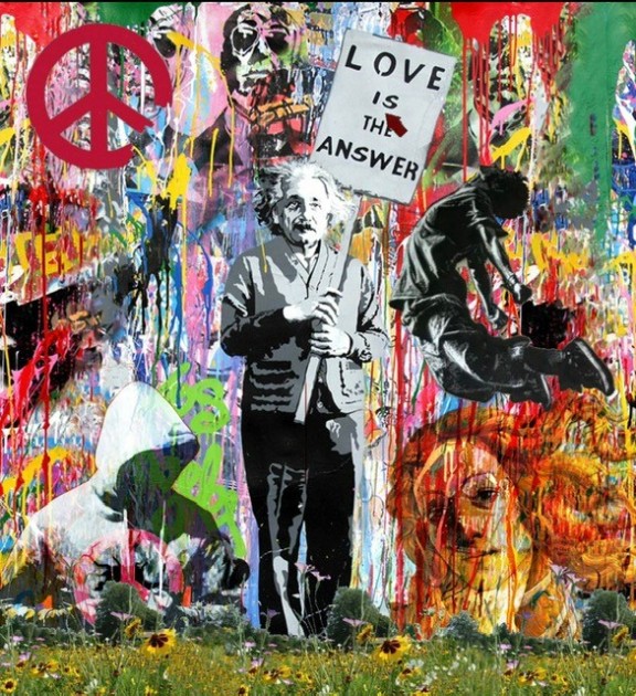 "Love is The Answer vs Banksy" by Mr Ogart