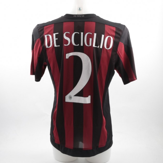 De Sciglio Milan shirt, issued/worn Serie A 2015/2016