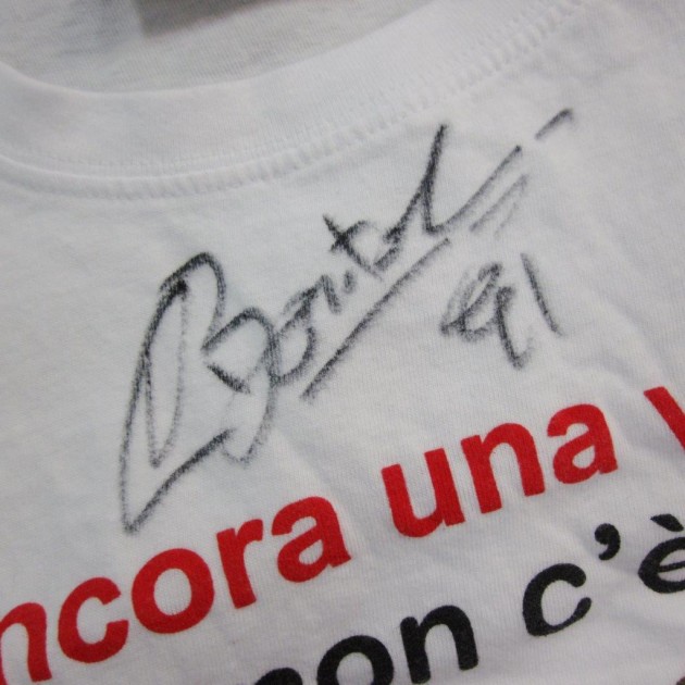 Bertolacci match worn shirt “Non c’è fango che tenga” , Genoa–Empoli Serie A 2014/2015 - signed