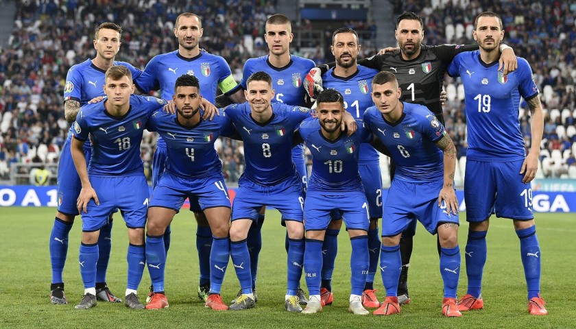 Jorginho's Match Shirt, Italy-Bosnia 2019