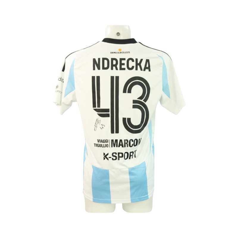 Ndrecka's Unwashed Signed Shirt, Virtus Entella vs Lucchese 2024