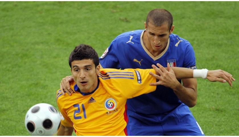 Chiellini's Italy Signed Match Shirt, Euro 2008