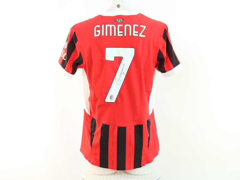 Gimenez's Official Milan Signed Shirt, 2024/25 