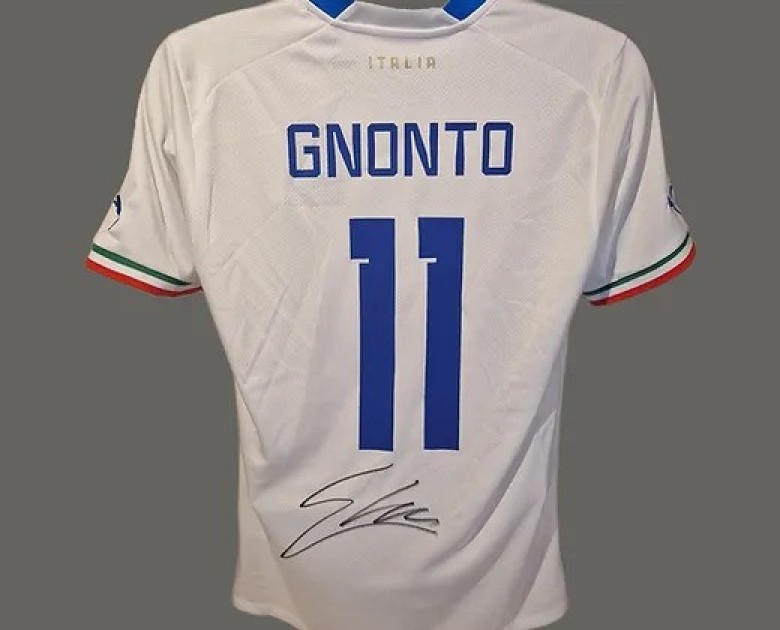 Wilfried Gnonto's Italy 2022/23 Signed Official Away Shirt