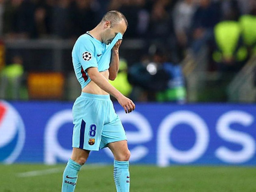 Iniesta's Match Shirt, AS Roma vs Barcelona 2018