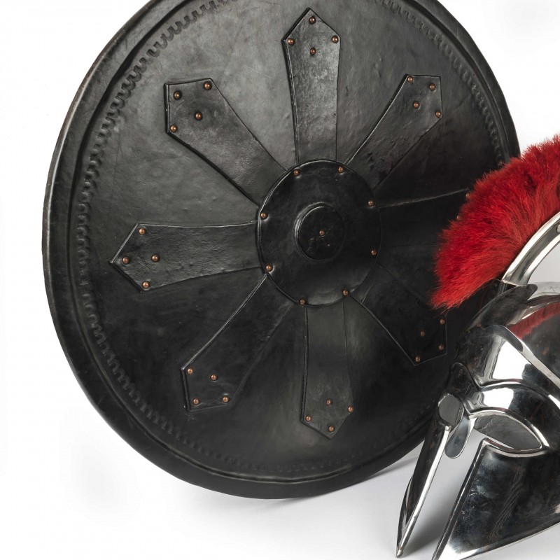 Spartan Helmet and Shield used in Cover Shoot with Trivium 