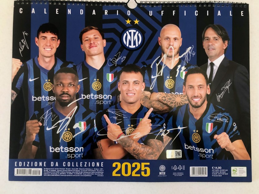 Calendario Ufficiale Inter 2025 - Autografato dai giocatori