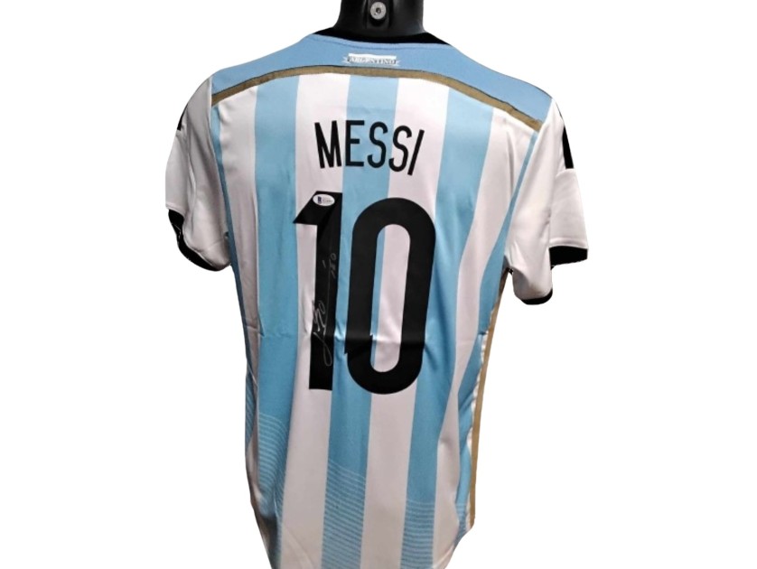 Messi Replica Argentina Signed Shirt, 2014