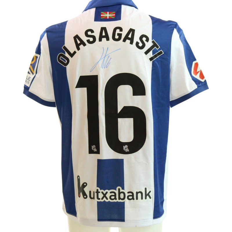 Olasagasti's Signed Unwashed Shirt, Real Sociedad vs Sevilla 2025