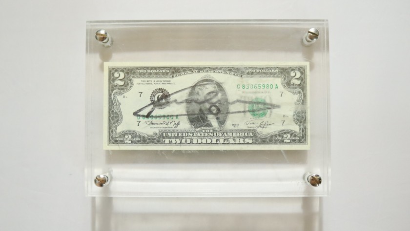 Andy Warhol Signed "Two-Dollar Bill"