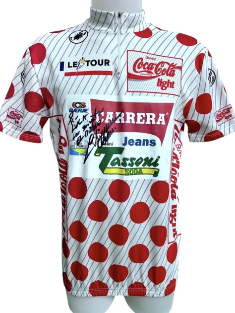 Claudio Chiappucci's Signed Shirt, 1991 Tour de France King of the Mountains