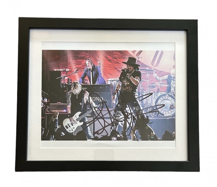 Frank Ferrer of Guns N' Roses Signed and Framed Photograph