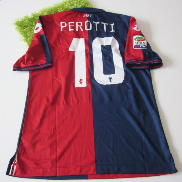 Perotti Genoa match issued shirt, Sampdoria-Genoa 24/2/2015