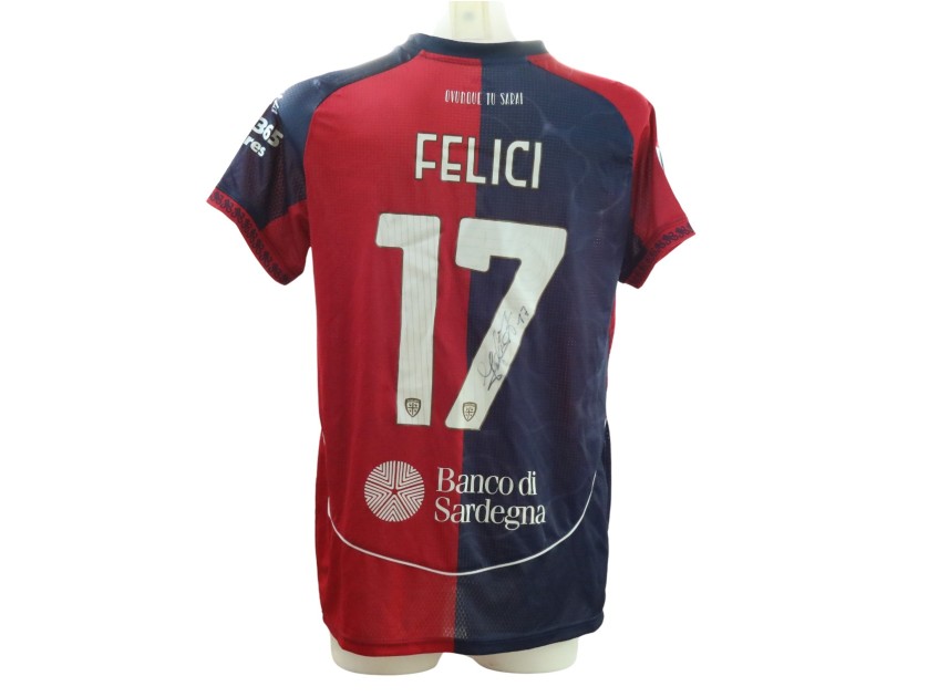 Felici's Signed Issued Shirt, Cagliari vs Sassuolo 2025