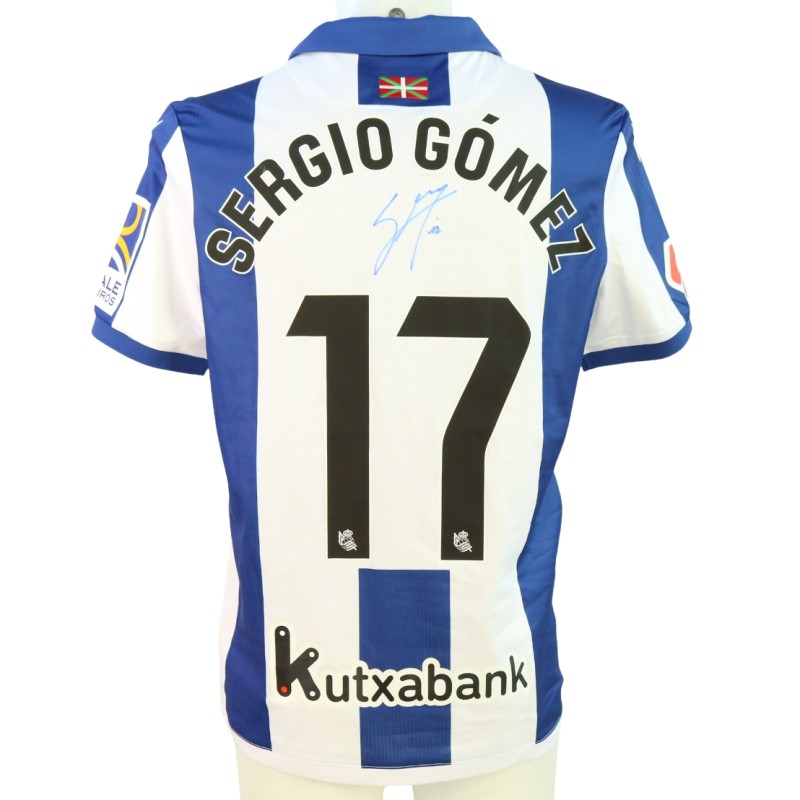 Maglia Sergio Gomez Unwashed Real Sociedad vs Real Betis 2024 - Autografata