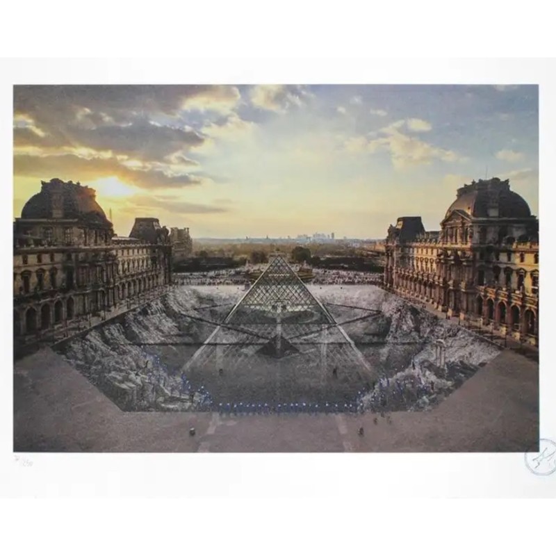 "JR Au Louvre, 29 Mars 2019, Paris, France (18h08)" by JR